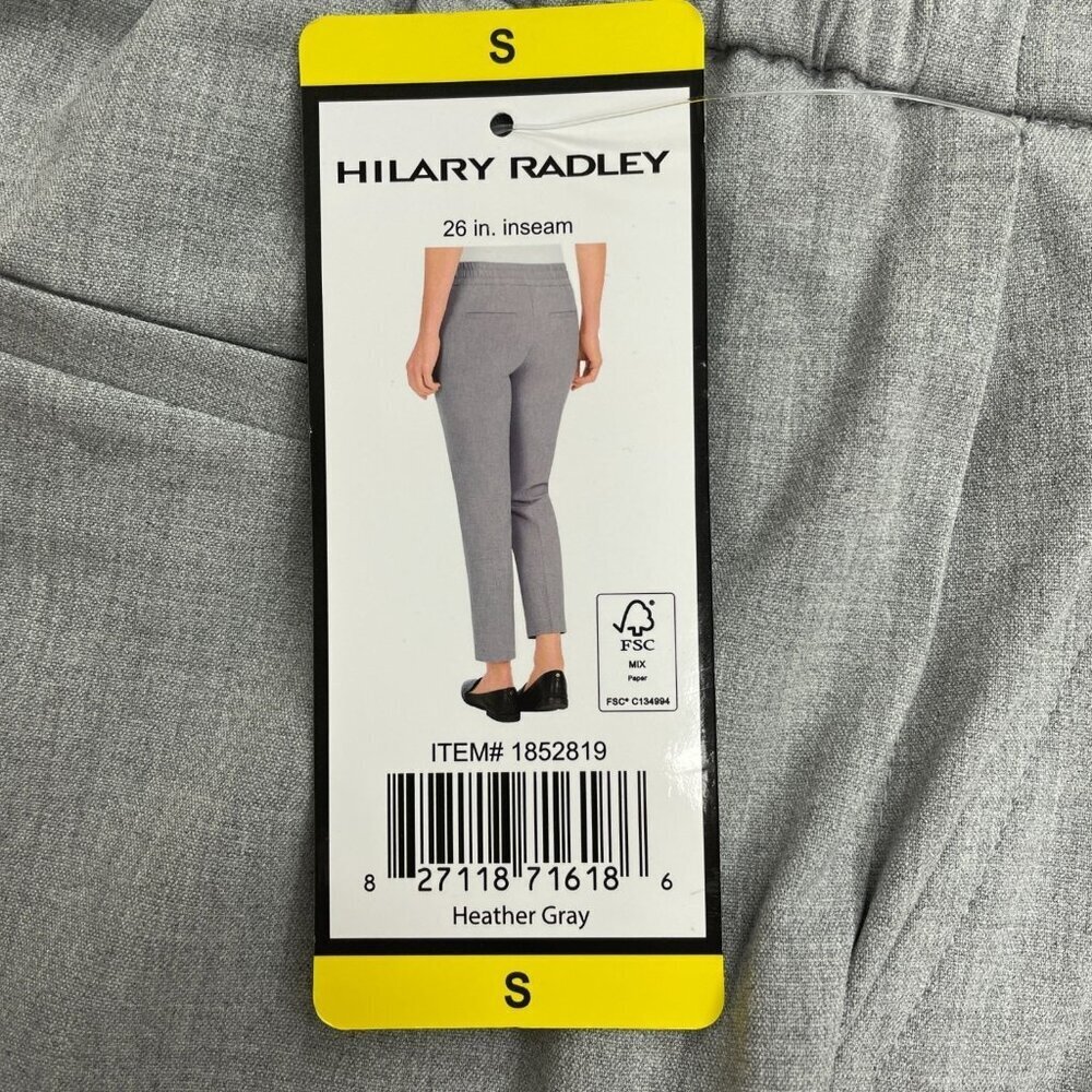 NEW Hilary Radley Women's S Heather Gray Pull-On Ankle Pants G1630 - Picture 9 of 11